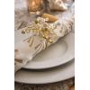imageDII Christmas Thanksgiving Holiday Tabletop Dcor Collection Decorative Napkin Ring Holder Set 4quot Diameter Gold Beaded Cluster 6 PieceGold Beaded Cluster