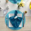 imageDII Classic Woven Tabletop Collection IndoorOutdoor Placemat Set Round 15quot Diameter White 6 PieceAqua