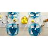 imageDII Classic Woven Tabletop Collection IndoorOutdoor Placemat Set Round 15quot Diameter White 6 PieceAqua