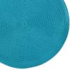 imageDII Classic Woven Tabletop Collection IndoorOutdoor Placemat Set Round 15quot Diameter White 6 PieceBaja Blue