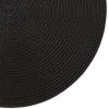 imageDII Classic Woven Tabletop Collection IndoorOutdoor Placemat Set Round 15quot Diameter White 6 PieceBlack