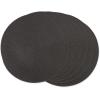 imageDII Classic Woven Tabletop Collection IndoorOutdoor Placemat Set Round 15quot Diameter White 6 PieceBlack