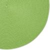 imageDII Classic Woven Tabletop Collection IndoorOutdoor Placemat Set Round 15quot Diameter White 6 PieceLime
