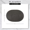 imageDII Classic Woven Tabletop Collection IndoorOutdoor Placemat Set Round 15quot Diameter White 6 PieceNatural