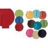 imageDII Classic Woven Tabletop Collection IndoorOutdoor Placemat Set Round 15quot Diameter White 6 PieceNatural