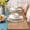 imageDII Classic Woven Tabletop Collection IndoorOutdoor Placemat Set Round 15quot Diameter White 6 PieceNatural