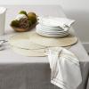 imageDII Classic Woven Tabletop Collection IndoorOutdoor Placemat Set Round 15quot Diameter White 6 PieceNatural
