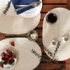 imageDII Classic Woven Tabletop Collection IndoorOutdoor Placemat Set Round 15quot Diameter White 6 PieceNatural