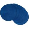 imageDII Classic Woven Tabletop Collection IndoorOutdoor Placemat Set Round 15quot Diameter White 6 PieceNautical Blue