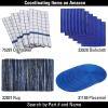 imageDII Classic Woven Tabletop Collection IndoorOutdoor Placemat Set Round 15quot Diameter White 6 PieceNautical Blue