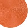 imageDII Classic Woven Tabletop Collection IndoorOutdoor Placemat Set Round 15quot Diameter White 6 PieceOrange