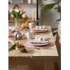 imageDII Classic Woven Tabletop Collection IndoorOutdoor Placemat Set Round 15quot Diameter White 6 PiecePink Sorbet