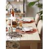 imageDII Classic Woven Tabletop Collection IndoorOutdoor Placemat Set Round 15quot Diameter White 6 PieceSpice