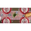 imageDII Classic Woven Tabletop Collection IndoorOutdoor Placemat Set Round 15quot Diameter White 6 PieceTango Red