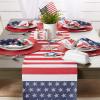 imageDII Classic Woven Tabletop Collection IndoorOutdoor Placemat Set Round 15quot Diameter White 6 PieceTango Red