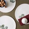 imageDII Classic Woven Tabletop Collection IndoorOutdoor Placemat Set Round 15quot Diameter White 6 PieceWhite