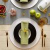 imageDII Classic Woven Tabletop Collection IndoorOutdoor Placemat Set Round 15quot Diameter White 6 PieceWhite