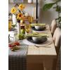 imageDII Classic Woven Tabletop Collection IndoorOutdoor Placemat Set Round 15quot Diameter White 6 PieceWhite
