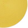 imageDII Classic Woven Tabletop Collection IndoorOutdoor Placemat Set Round 15quot Diameter White 6 PieceYellow