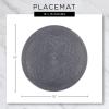 imageDII Classic Woven Tabletop Collection IndoorOutdoor Placemat Set Round 15quot Diameter White 6 PieceYellow