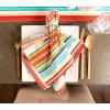 imageDII Cotton Napkin Set Machine Washable Everyday Basic 20x20 Pink ampamp White Gingham 6 CountBaja Stripe