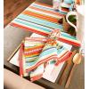 imageDII Cotton Napkin Set Machine Washable Everyday Basic 20x20 Pink ampamp White Gingham 6 CountBaja Stripe