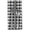imageDII Cotton Napkin Set Machine Washable Everyday Basic 20x20 Pink ampamp White Gingham 6 CountBlack  White Gingham