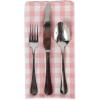 imageDII Cotton Napkin Set Machine Washable Everyday Basic 20x20 Pink ampamp White Gingham 6 CountPink  White Gingham