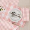 imageDII Cotton Napkin Set Machine Washable Everyday Basic 20x20 Pink ampamp White Gingham 6 CountPink  White Gingham