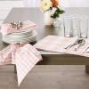 imageDII Cotton Napkin Set Machine Washable Everyday Basic 20x20 Pink ampamp White Gingham 6 CountPink  White Gingham