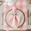 imageDII Cotton Napkin Set Machine Washable Everyday Basic 20x20 Pink ampamp White Gingham 6 CountPink  White Gingham