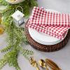 imageDII Cotton Napkin Set Machine Washable Everyday Basic 20x20 Pink ampamp White Gingham 6 CountTango Red Gingham