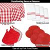 imageDII Cotton Napkin Set Machine Washable Everyday Basic 20x20 Pink ampamp White Gingham 6 CountTango Red Gingham