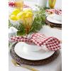 imageDII Cotton Napkin Set Machine Washable Everyday Basic 20x20 Pink ampamp White Gingham 6 CountTango Red Gingham