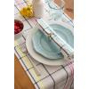 imageDII Cotton Plaid Napkin Set Machine Washable 20x20 Spring Time 6 CountColor Pop