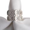 imageDII Decorative Geometric Napkin Ring Set Die Cut Square Silver 6 CountDie Cut Square Silver