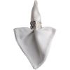 imageDII Decorative Geometric Napkin Ring Set Die Cut Square Silver 6 CountDie Cut Square Silver