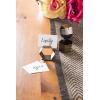 imageDII Decorative Geometric Napkin Ring Set Die Cut Square Silver 6 CountPlace Card Holder Brass