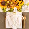imageDII Decorative Geometric Napkin Ring Set Die Cut Square Silver 6 CountTriangle Band Gold