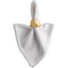 imageDII Decorative Geometric Napkin Ring Set Die Cut Square Silver 6 CountTriangle Band Gold