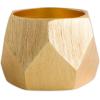 imageDII Decorative Geometric Napkin Ring Set Die Cut Square Silver 6 CountTriangle Band Gold