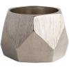 imageDII Decorative Geometric Napkin Ring Set Die Cut Square Silver 6 CountTriangle Band Silver