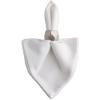 imageDII Decorative Geometric Napkin Ring Set Die Cut Square Silver 6 CountTriangle Band Silver