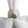 imageDII Decorative Geometric Napkin Ring Set Die Cut Square Silver 6 CountTriangle Band Silver