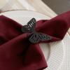 imageDII Decorative Unique Novelty Napkin Ring Set Gold Pineapple 6 CountButterfly