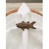 imageDII Decorative Unique Novelty Napkin Ring Set Gold Pineapple 6 CountFish