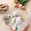 imageDII Decorative Unique Novelty Napkin Ring Set Gold Pineapple 6 CountRabbit
