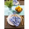 imageDII Everyday Collection Fringed Solid Tabletop Placemat Set Pumpkin Spice 6 PieceAqua