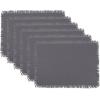 imageDII Everyday Collection Fringed Solid Tabletop Placemat Set Pumpkin Spice 6 PieceGray