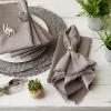 imageDII Everyday Collection Fringed Solid Tabletop Placemat Set Pumpkin Spice 6 PieceGray